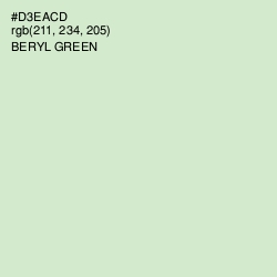 #D3EACD - Beryl Green Color Image
